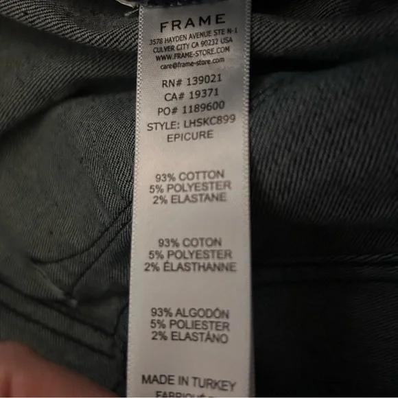 FRAME Le High Crop Skinny in Epicure- Size 29 - Picture 10 of 12